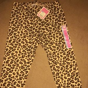 Girls leopard/cheetah print leggings (NWT)